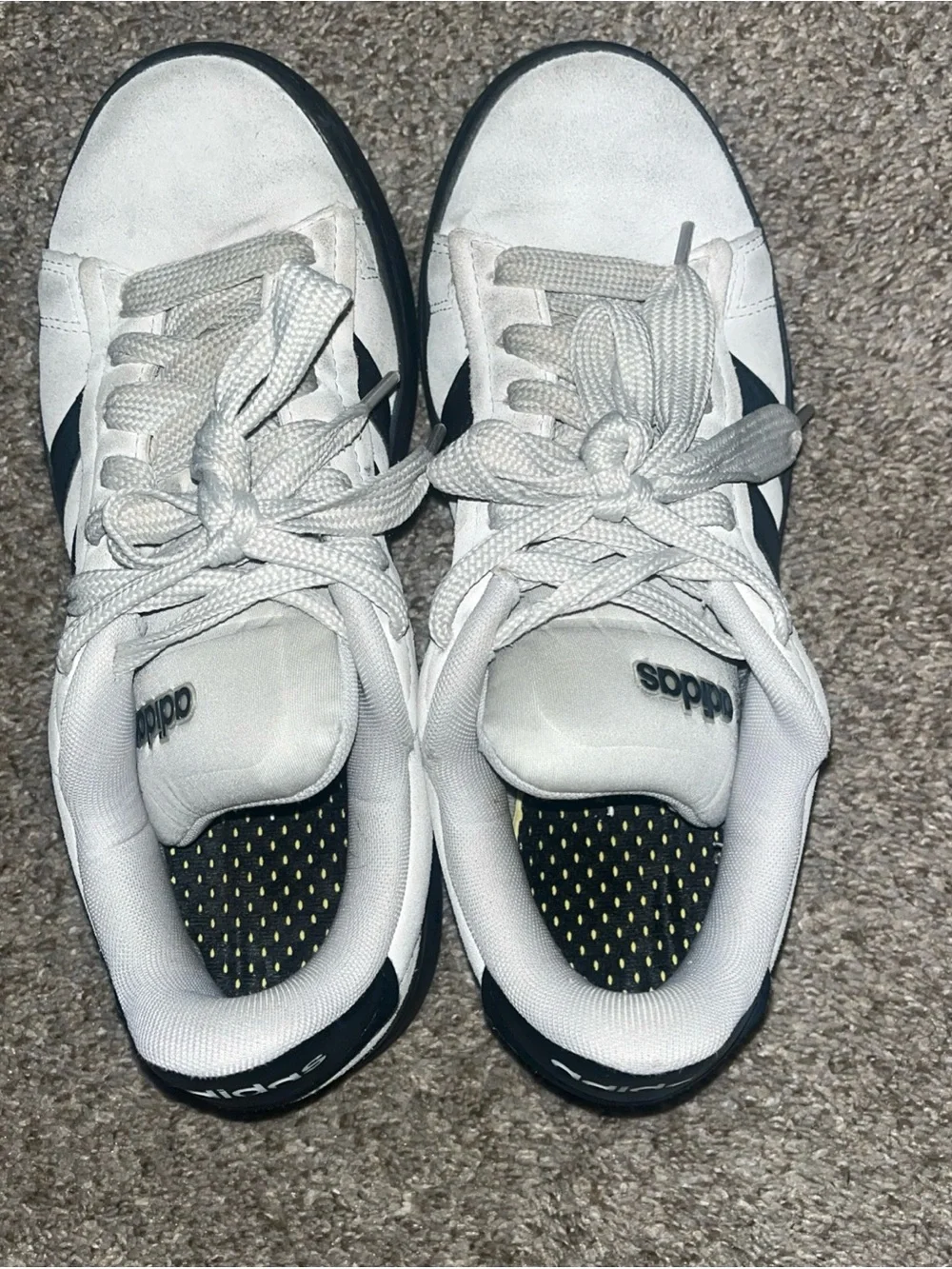 adidas Grand Court Alpha 00s Sneakers Shoes Gray/White Black Bold Sole Mens 8.5